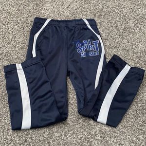 Girls xs elastic track pants w zip bottoms pockets
